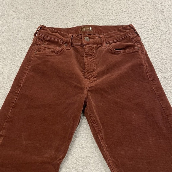 Mother Jeans Mid Rise Rider Ankle Corduroy Pants Womens 28 Brown Rum Russian - Picture 3 of 16